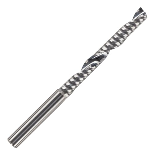 Image of Rennie Tools - 4mm Cutting Diameter x 52mm Flute x 4mm Shank Single Flute (O Flute) Solid Carbide Up Cut Spiral Router Cutter Bit For ACM Aluminum Acrylic PVC MDF Plastic Endmill/End Mill