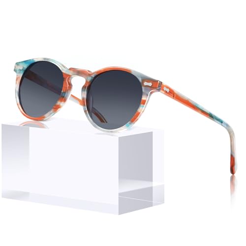 CARFIA Polarized Sunglasses for Women – Grey Gradient Acetate Frame