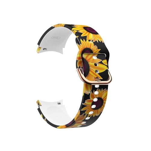 [PLYYQZM] �ɍ��� Sam su ng Galaxy Watch 4/5/6/7 40mm 44mm 5Pro 45mm 6Classic 47mm 43mm �u���X���b�g�p�v�����g�V���R���E�H�b�`�o���h�ɓK��(Sunflower,For Gala