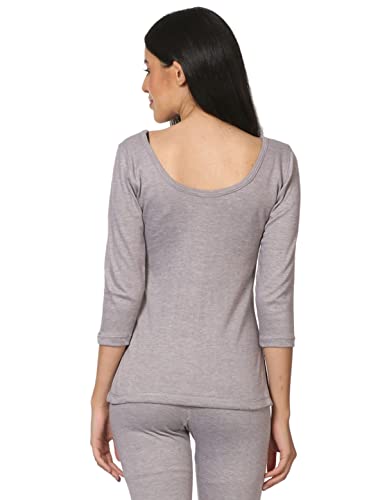 Image of Alfa Fleece Women's Scoop Neck Three Quarter Sleeves Thermal Top for Winter