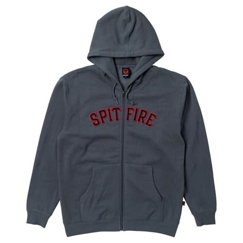 Spitfire Wheels Hoody Spitball Zip Charcoal Grey