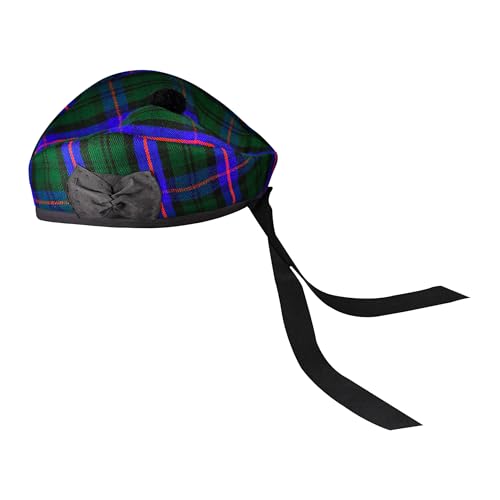 Image of Glengarry Cap-Traditional Scottish Hat, Acrylic Wool Tartan Glengarry hat, Kilts /Bagpipes Accessories
