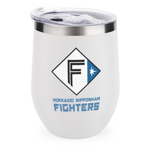 ワインタンブラー 北海道日本ハムファイターズ 野球応援 卵殻カップ タンブラー 350ml U字型 コーヒーカップ 蓋付き ステンレス製 魔法瓶 保冷 保温 水筒 直飲み 応援グッズ プレゼント