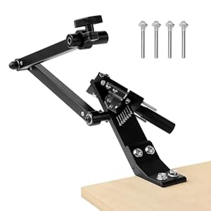 VEVOR Rasenmäher Klingenschärfer, 15°-45° verstellbar, Messerschärfer für Rasenmäher mit 4 Adapterstiften, Kugellagerdesign und 25 mm vergrößertem Griff, zur Verwendung mit Winkelschleifer