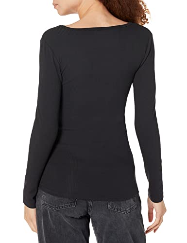Image of Amazon Essentials Women's Long Sleeve Slim-Fit Rib Scoop Neck Sweater, Fall Tops, Pack of 2