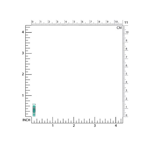 Silvershake Created Green Turquoise Inlay White Gold Plated 925 Sterling Silver C Hoop Earrings #TOP1