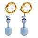 2 Stück Flüssigkeitsschwimmerschalter, Flüssigkeitssensor, Wasserstandssensor aus Kunststoff, für Hydroponik, Gartenarbeit, Aquarien, Schwimmbäder und Wassertanks, 10W, 52mm, Blau