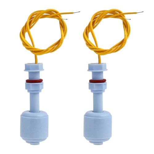 2PCS Sensori di Livello Dell'Acqua, Interruttore a galleggiante del livello dell'acqua, Interruttore Galleggiante 10W 52mm, per Idroponica, Giardinaggio, Acquario, Piscina, Serbatoio, Blu
