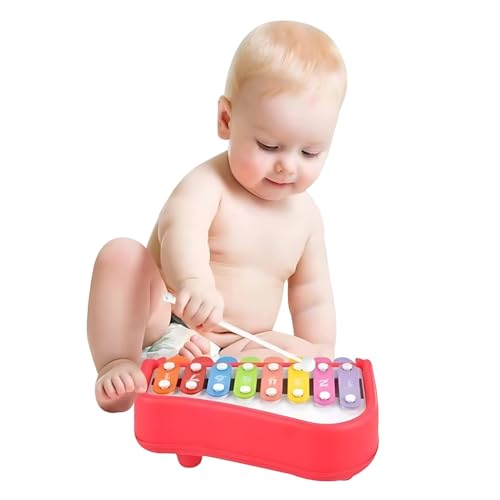 Image of 2 in 1 Piano Xylophone for Kids| Musical Toys for Kids Aged 1-3 Years Old, Multicolored Keyboard, Preschool Educational Musical Learning Toy for Baby Girls Boys