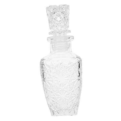 Garneck Polished Smooth Glass Wine Bottle 250ml Whiskey Decanter Elegant Design for Storage