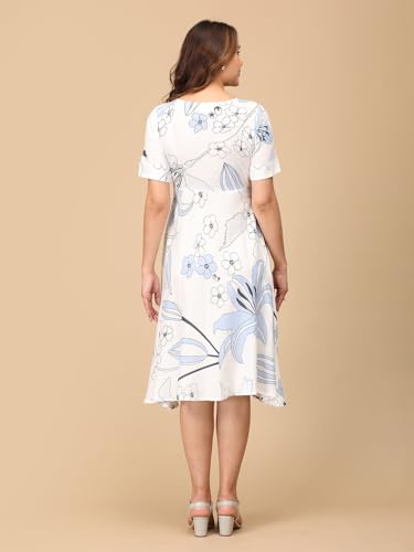 Image of The Mom Store Maternity and Nursing Dress | Pre and Post Pregnancy Dress | Zipper /Button Opening | Causal Wear | Trendy Stylish Dresses for New Moms