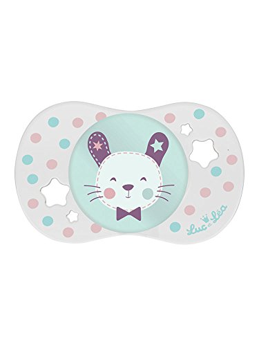 Luc et Léa Sucette Silicone Physiologique 6 Mois et + - Lapin