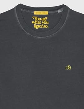 Scotch & Soda Men's Garment Dye Logo T-Shirt, Vinyl 6342