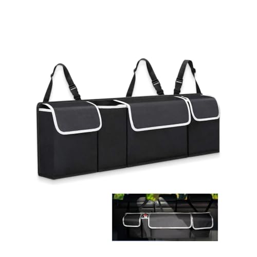 Organizador Interior del Automóvil en Tela Oxford, Almacenamiento Plegable para Coche con Accesorios