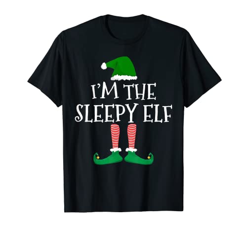 Camiseta familiar de Navidad con texto "I'm The Sleepy Elf" Camiseta