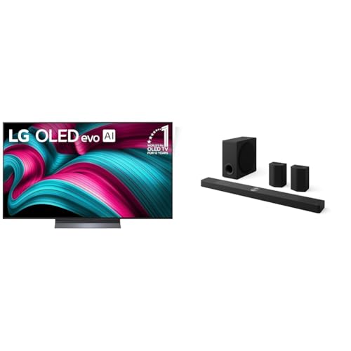 Image of LG 55 inch OLED evo C5 Series 4K Smart TV Bundle with 9.1.5-Ch. S95TR Soundbar with Dolby Atmos, DTS:X, Wireless Speakers and Subwoofer Home Theater Bundle