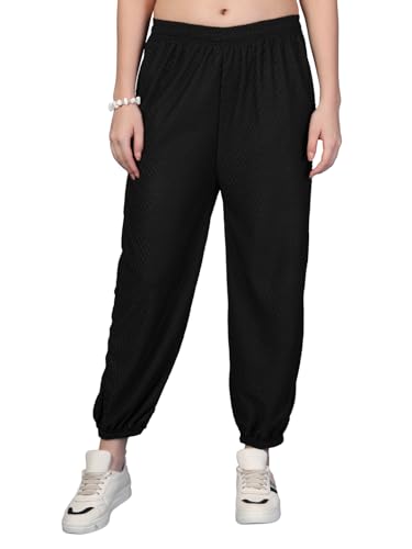 Image of UZARUS Women's Ultra-Soft Baggy Fit /Relaxed Fit Joggers with Side Pockets & Gripped Hem
