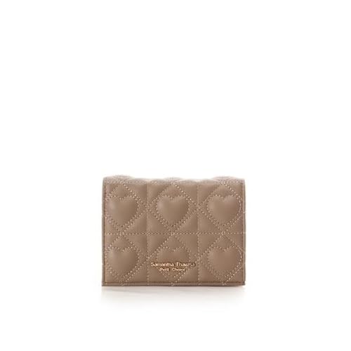 [Samantha Thavasa petit choice] [サマンサタバサプチチョイス] ハートキルト ミニ財布 グレージュ FREE