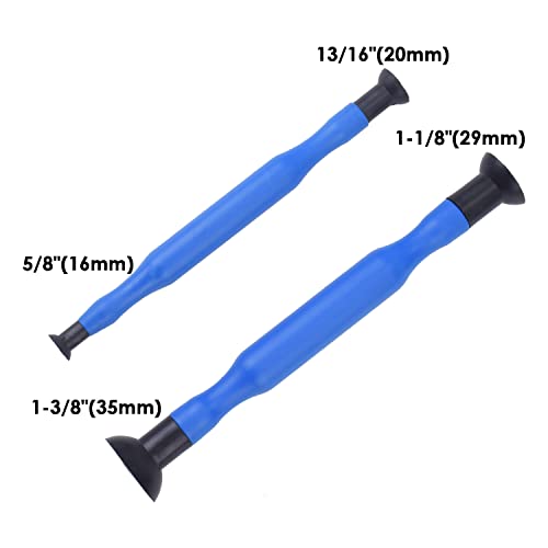 Dedc LT4FJYDN 2Pcs Double Ended Valve Hand Lapping Grinding Sucker Kit Hand Valve Lapping Tool Blue Manual Grinding Stick thumb #3