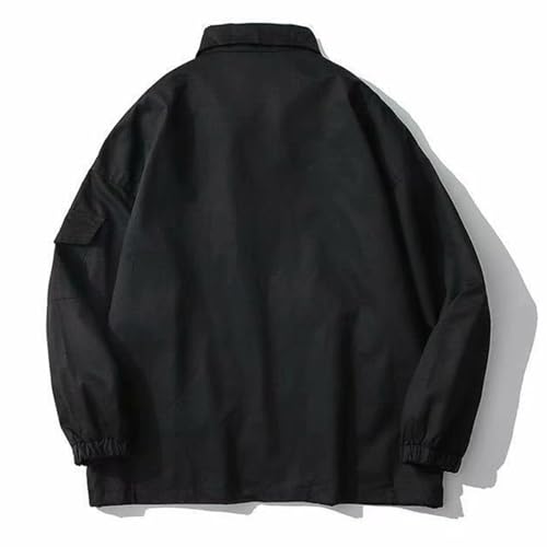 Wyeysyt Women's Windbreaker Jacket Zip Up Lightweight Y2k Jacket Varsity Oversized Sport Jacket Y2k Clothing Outerwear(02Black-XL)