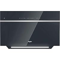 Whirlpool W Collection WHVS90FLTCK Wifi Connected 90 cm Chimney Cooker Hood - Black