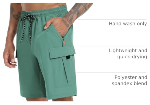 Image of Men's Cargo Shorts Quick Dry Lightweight Stretch Hiking Shorts for Men with 5 Pockets No Lining
