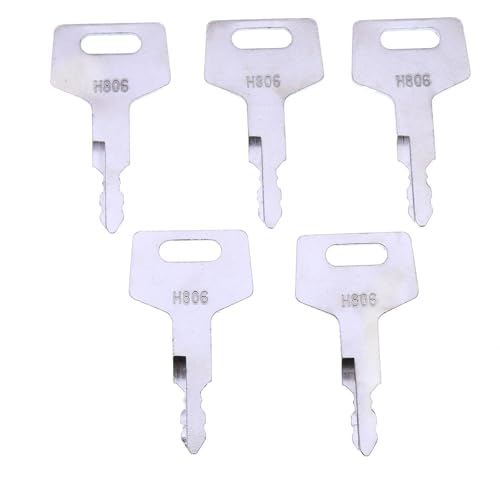 ACTIVLIFE for (5) H806 Heavy Equipment Keys-#20 for Takeuchi, Hitachi, Gehl 17001-00019