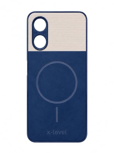 Image of Bintage 2in1 Hard Slim Back Case | Soft Border Camera Protect | Dual PU Leather Finish Back Cover Compatible for Oppo A17 4G - Royal Blue