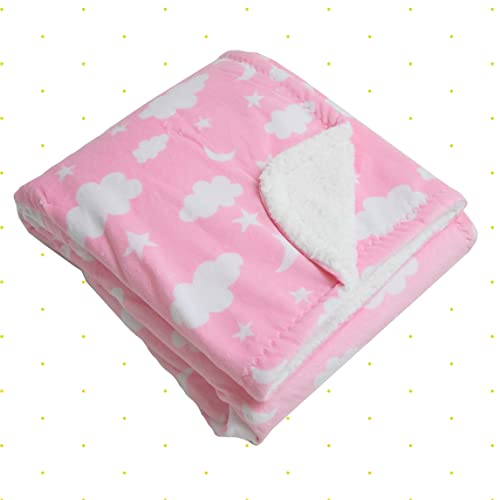 Image of SpaSilk Baby Boys Velboa Fleece Blanket with Thick Stitch Trim