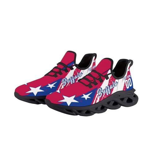 Custom Men's Sneakers Football Name & Number Breathable Fan Gift for Men Women Athletic Gym Slip-on Shoes Personalized2