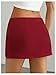 MakeMeChic Women's Y2k Mini Skirt with Shorts Underneath Skort Mini Micro Short Skirts Red X-Small