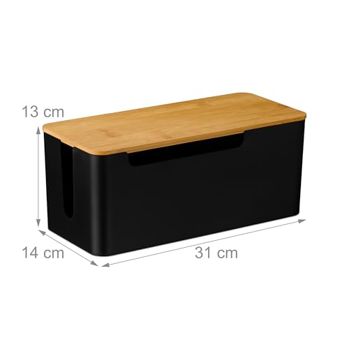 Cache-câbles de bureau noir et nature pour ranger vos multiprises - 5