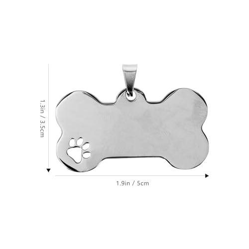 BUGUUYO 10 Stück Hundemarken Blanko-Etiketten Metallanhänger Haustiermarke Blanko-Hundemarken Zum Gravieren Personalisierte Mit Gravur Für Haustiere Charm Kleine Silberne