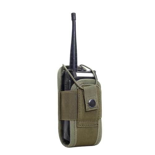 Nbhuiakl Funda para radio, funda para radio, funda para radio, bolsa para radios, bolsa para walkie-talkies bidireccionales, verde oliva, ver descripción, Ver descripción