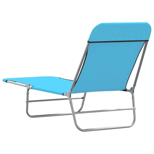 Chaise longue de camping pliable et réglable Lot de 2 transats dossier inclinable acier