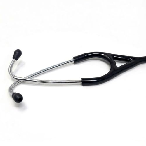 Image of IS IndoSurgicals Silvery III Stethoscope for Doctors & Medical Students, Lightweight Dual Head Acoustic Stethoscope for Adult & Pediatric (Black)