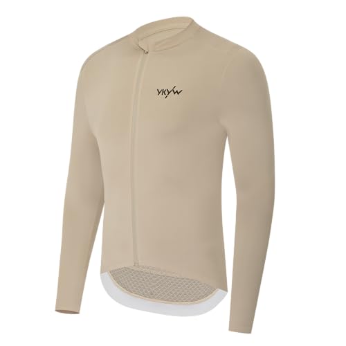 Image of YKYWBIKE Cycling Jersey Men Aero Race Fit, Road Bike Jersey Short Sleeved Moisture Wicking, Breathable,Zip Pocket,UPF50+