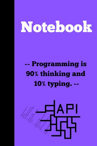 Programming is 90% thinking and 10% typing: IT Notebook| 120 lined pages| 6x9 in| Gag gift friends| IT Gifts