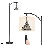 OEPWQIWEPZ Arc Floor Lamp Tour Eiffel Remote Tall Standing Lamp with Dimmable LED Bulb Footswitch Over Couch Reading Light for Bedroom Salon Gift for Mom Nana