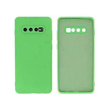 Capinha Colorida Linha PREMIUM Compatível Com Samsung Galaxy S10 PLUS Preto, Branco, Vermelho, Amarelo, Lilás, Roxo, Azul, Laranja, Marrom, Verde, Cinza, Rosa Case Slim Flexível Aveludada 3 Camadas De Proteção DUPIN (VERDE)