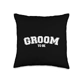 Varsity Wedding Collection Groom Varsity Style Sporty Bachelor Wedding Matching Party Throw Pillow, 16x16, Multicolor