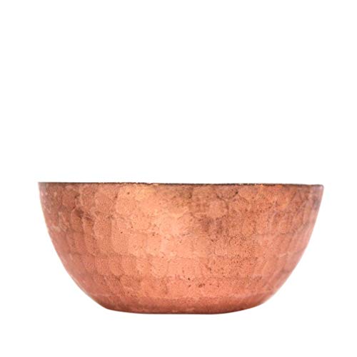 De Kulture Lot de 3 photophores en cuivre pur fait à la main - Idéal pour la décoration de table de la maison - 6,3 x 2,5 cm - Couleur cuivre