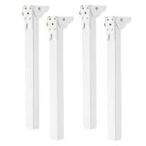 Gambe Confezione da 4 gambe for tavolo pieghevole fai te, for mobili di ricambio in ferro resistente, cerniera autobloccante for divano, ufficio, a due posti, cassettiera legs(Wit,50cm(19.7in))