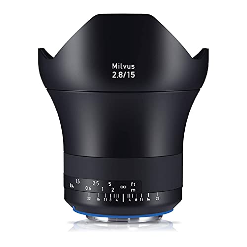 Image of Zeiss Milvus ZE 2.8 /15 Super Wide-Angle Camera Lens for Canon EF-Mount SLR /DSLR Cameras, Black