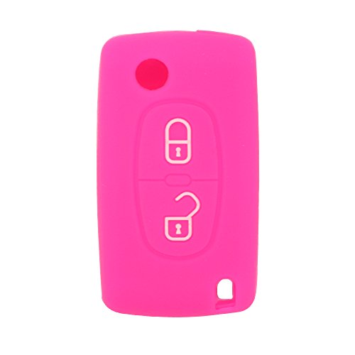 BROVACS CV4302 - Funda protectora de silicona de mando a distancia de llave para PEUGEOT, CITROEN, 2 botones
