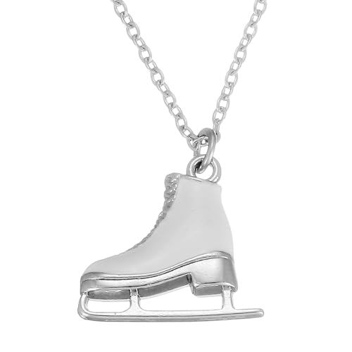 Kivosliviz Skater Necklace Women Teen Ice Skate Themed Figure Skating Necklace