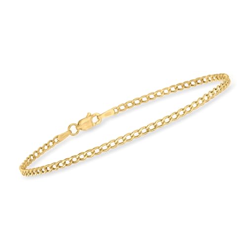 Ross-Simons 2.3mm 10kt Yellow Gold Curb-Link Bracelet