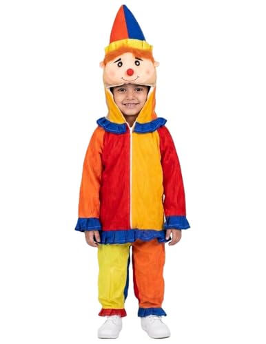 Image of BookMyCostume Clown Joker Fancy Dress Collection - Colorful Circus Performer & Funny Character Outfits for Boys and Girls - Ideal for School Annual Day, Role-Play, Birthday Events & Halloween Costume