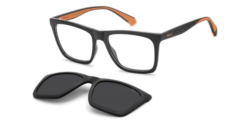 Gafas de vista Polaroid ligeras que no aprietan montura masculina negra y naranja