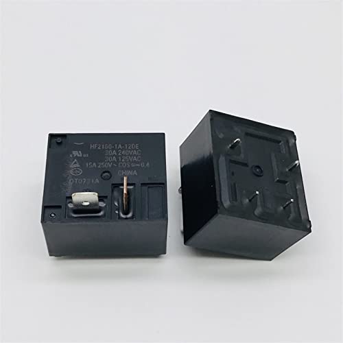 Relé HF2160-1A-12DE 12V 30A MOBYAT con 4 pines para circuitos impresos pack de 10 unidades